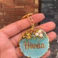 customised resin name  keychain with different colours and design. 