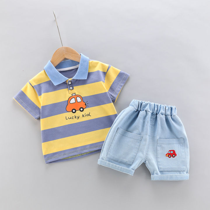 High-Quality%20Baby%20boys%20Polo%20Shirt%20+%20Handsome%20Denim%20Shorts%202-Piece%20Set%20kids%20girls%20clothes%20suits%20summer%20-%20Image%205
