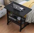 Laptop Table Height Adjustable Movable Laptop Desk With Storage Shelf Computer Desk Table 2 Layers - Foldable Laptop Stand. 