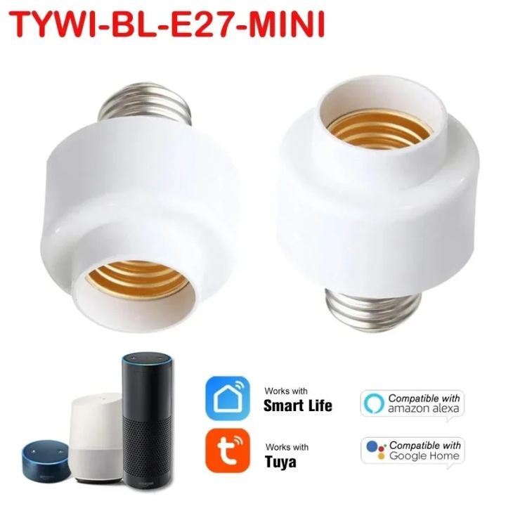 Tuya WIiFi BL E27 Socket Smart Lamp Holder Base Light Bulbs Adapter Kitchen Bedroom Light Switch Alexa  Home Voice Control
