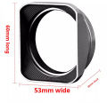 Square X100VI Shading Hood Compatible With Fujifilm X70 X100S X100T X100 X100F X100V Lens Filter Adapter Ring Metal Mount.