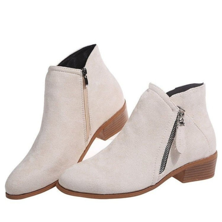 Womens%20Autumn%20New%20Imitation%20Suede%20Waterproof%20Short%20Boots%202025%20Daily%20Home%20Office%20Shopping%20Shallow%20Mouth%20Comfortable%20Women's%20Boots%20-%20Image%205