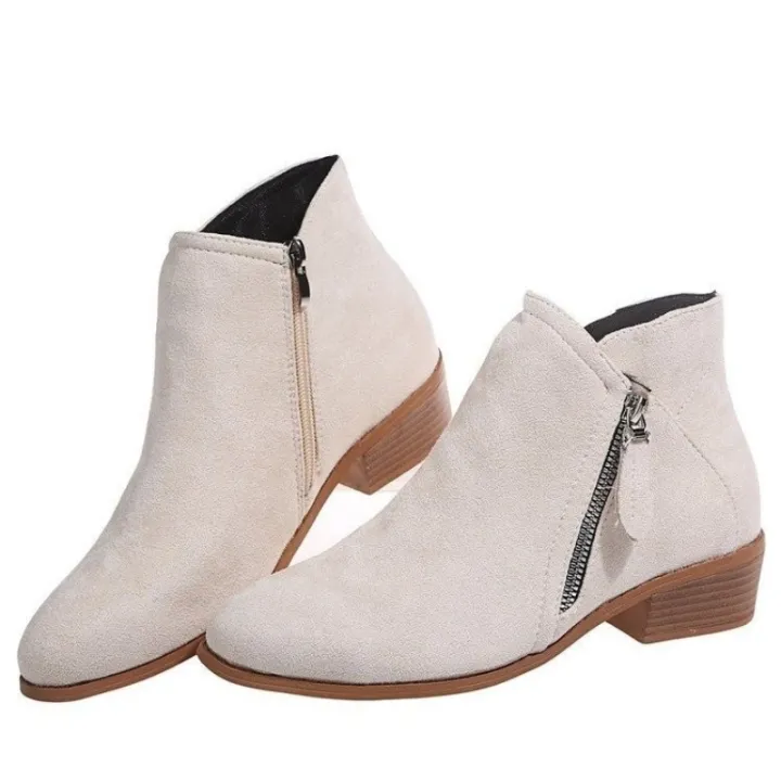 Womens%20Autumn%20New%20Imitation%20Suede%20Waterproof%20Short%20Boots%202025%20Daily%20Home%20Office%20Shopping%20Shallow%20Mouth%20Comfortable%20Women's%20Boots%20-%20Image%205