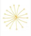 50 Pc golden colour Eye Head Pins findings for DIY Jewellry Making/ Jewellry making Accessories. 