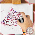 YOMDID 12pcs Lovely Cat Series Graffiti Stencils Reusable DIY cat Multi-Pattern Painting Hollow Out Decorative Templates. 