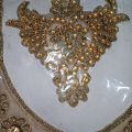 fancy galay neckline Embroidery and tila Flowers Gala Designs Embroidery Gala Neck Design. 
