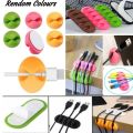 Cable Organizer Multipurpose Silicone USB Wire Cable Winder Flexible Cable Management Clips Cable Holder. 