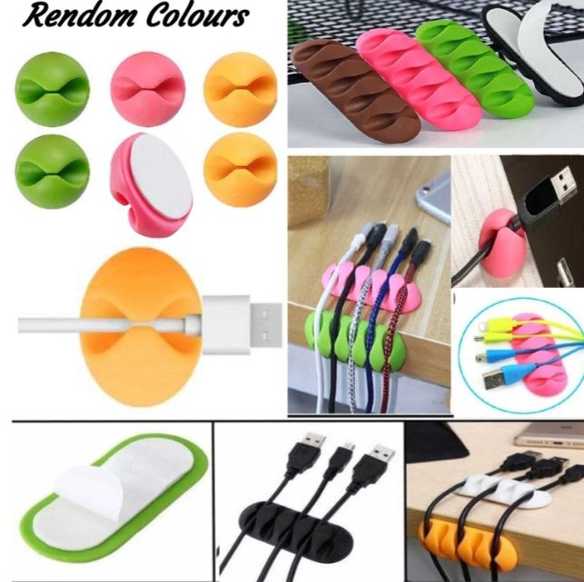 Cable Organizer Multipurpose Silicone USB Wire Cable Winder Flexible Cable Management Clips Cable Holder
