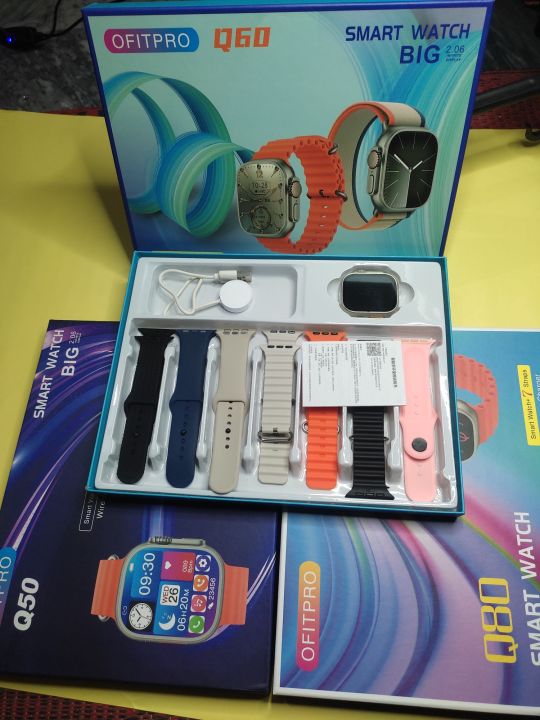 7in1 ultra smart watch ofitpro ultra watch with 7strap