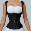 Fajas Body Shaper Shapewear Women Vest Tops Double Compression Waist Trainer Corset Adjustable Zipper and Hook-eyes.