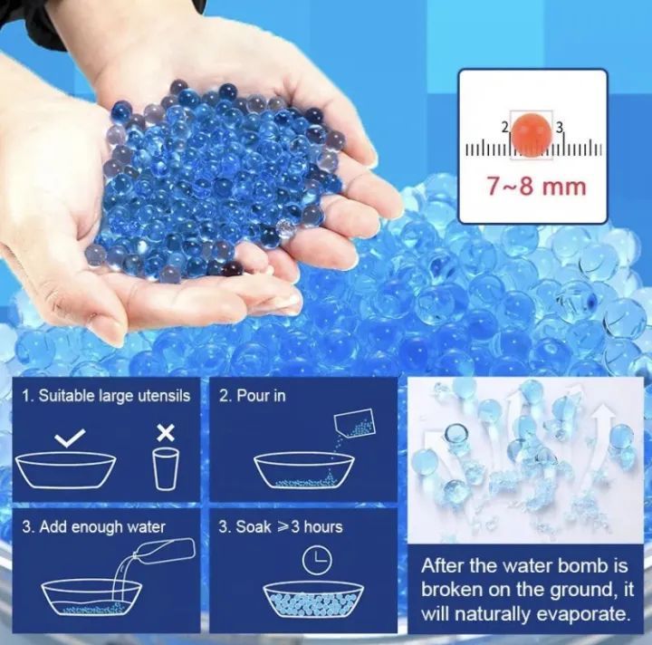 Gel Blaster Ammo / Soft-Gel Balls 2000 pieces 1paket - blue