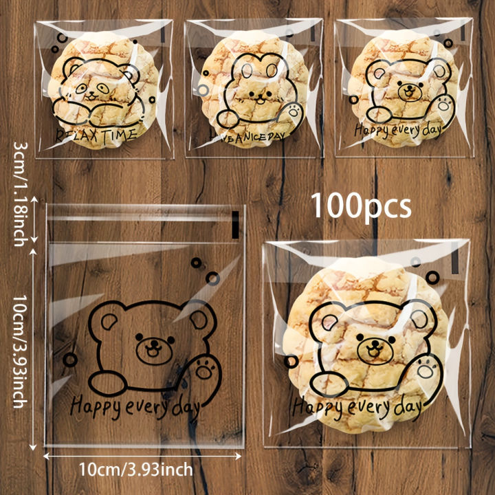 100pcs%203%20In%201%20Cute%20Cartoon%20Self-Sealing%20Baking%20Bags%20-%20Transparent%20&%20Versatile%20for%20Bread,%20Biscuits,%20and%20Pastries%20-%20Image%205