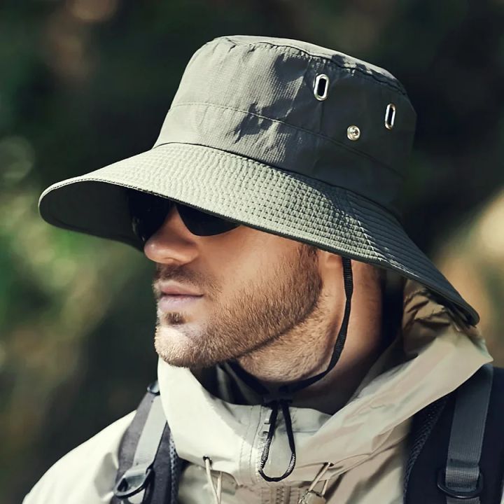 Men's%20Wide%20Brim%20Sun%20Hat%20Fisherman%20Hat%20Fishing%20Summer%20Outdoor%20Waterproof%20UV%20Protection%20Bucket%20Cap%20Riding%20Hiking%20Suncreen%20Sunhat%20-%20Image%205