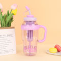 1300 water droplets. Colorful ice-cream glass, tea bottle, tea bottle, tea bottle with filter, stopper. 