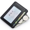 Men's Slim Minimalist Front Pocket Wallets Credit Card Holder Portable Leather Wallets. 