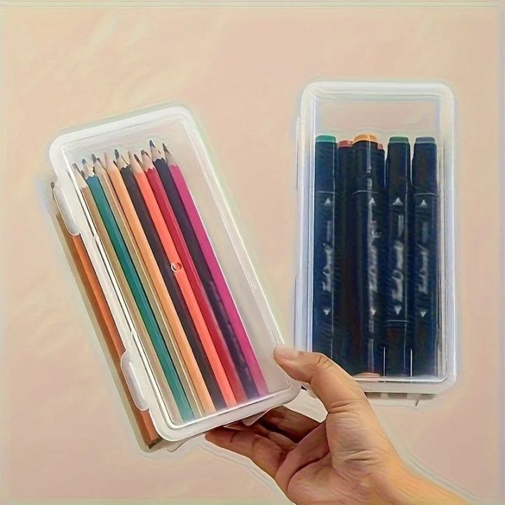 1/2/3%20Pcs%20All-Clear%20Desktop%20Storage%20Box%20-%20Organizer%20for%20Pencils,%20Markers,%20Keys%20&%20Office%20Desk%20Clutter%20-%20Image%204