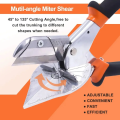Multi Angle Miter Shear Cutter for Angular Cutting of and Trim from 45 to135 Degree Hand Tools for Cutting Soft Wood Plastic PVC. 