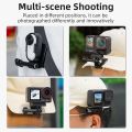 Flymile Adjustable Cap Clip Mount For Insta360 GO3/3S Action Camera Universal Anti-shake Fixed Vertical Horizontal Border Holder. 