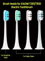 Replacement Brush Heads For  Mijia T300 T500 T700 Electric Toothbrush Soft Bristle Nozzles With Dust Cover 1/410/20pcs. 