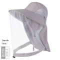 Mosquito-Proof Hat, Face-Covering Sun-Protective Hat, Breathable Mesh Veil, Anti-Insect and Anti-Bee Hat for Night Fishing.