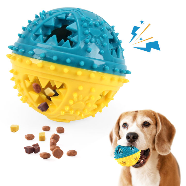 Dog Chew Toys Grinding Teeth Sound Ball Toys Leaking Food Balls Anti Bite Interactive Training Cleaning Teeth Toys Pet Products
