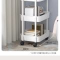 Household Multi-layer Small Cart Storage Rack Floor To Floor Kitchen Bedroom Bathroom Storage Rack Storage Rack With Wheels. 