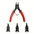 4-In-1 Circlip Pliers Set Snap Ring Pliers Multi Crimp Removable Plier Head Retaining Circlip Pliers Hand Tools Multifunctional. 