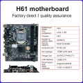 ENVINDA H61 Motherboard LGA 1155 Kit Compatible With Intel Core CPU 2nd And 3rd Generations Supports M.2 NVME SDD. 