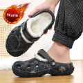 Mens Winter Slippers Comfortable Indoor Warm Women Slippers Summer Removable Sandals Men Casual Non Slip Plush Fur Clogs for Men. 