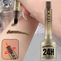 3D Dye Eyebrow Pencil Hairling Anti-smudge Waterproof Long Lasting Black Brown Large Brush Natural Wild Eyebrow Enhancers Cream. 
