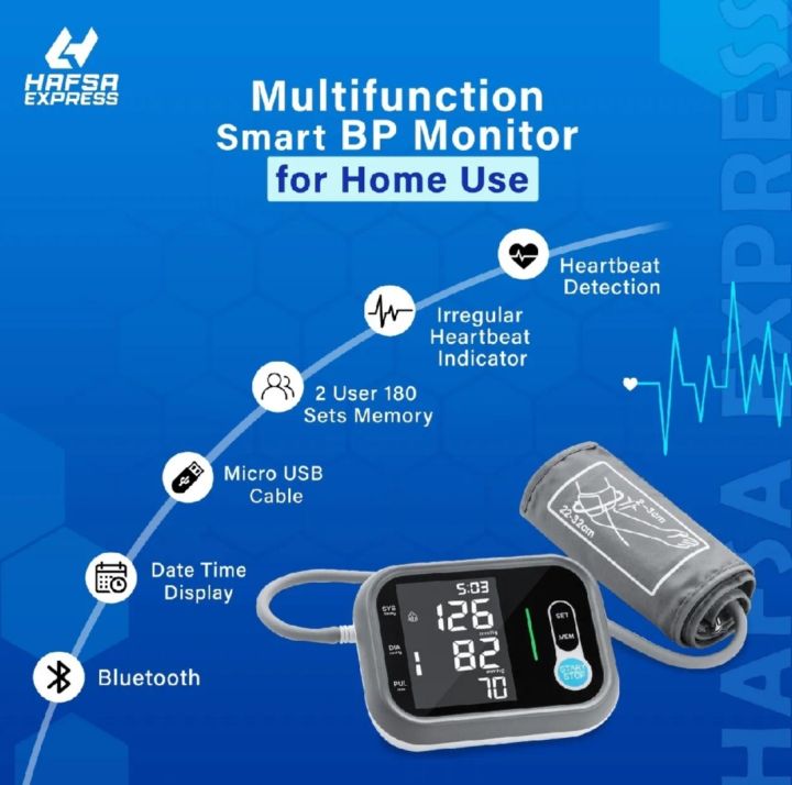 Digital Blood Pressure Monitor Set Automatic BP Machine Set with Free ...