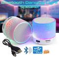 Bluetooth LED Speaker with Dancing Lights – Wireless Portable Speaker with USB, TF Card, AUX – RGB Crack Design. 