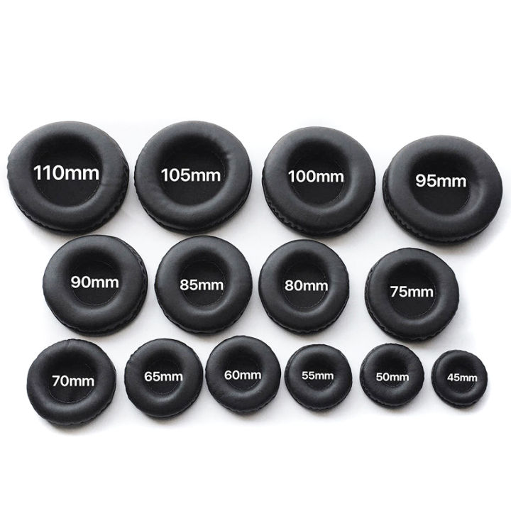 R Ear Pads For Headphones Covers Sponge Leather Foam Cushion 40mm 50mm 55mm 60mm 65mm 70mm 75mm 80mm 85mm 90 95 100 105mm 110mm