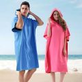 Surf Poncho Changing Towel Hooded Robe Microfiber Beach Blanket Bath Towel Swim Towel Wetsuit Beach Poncho for Adults.