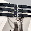Wide Y2K Elastic Corset Belt Female Tassel Stretch Cummerbunds Designer Belts For Women Goth Black Waistband Plus Size.