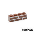 Marumine MOC Bricks 100PCS 1x4 House Wall Building Blocks Cube Parts Compatible with 15533 Construction Idea Accessories Parts. 