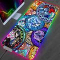 K-Kingdom Hearts For Rgb Mouse Pad Xxl Steelseries Laptop Mat Gaming Mousepad Backlit Keyboard. 