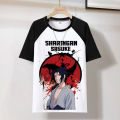 Naruto 3D Uchiha Itachi Naruto Anime Peripheral T-shirt Trend for Teenagers and Students, Short-sleeved T-shirt for Men. 