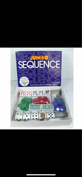 Jumbo SEQUENCE Board Game: Deluxe Edition with Playing Chips - A Fun Family Toy for PartiesJumbo Sequence "Mat Board" Game 32"x27" Pl@ying Mat Unlimited Fun and Joy Strategy Mat Board Game