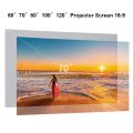 Polyester Folding Portable Simple Creaseless Soft Screen 100 Inch 120 Inch Outdoor HD Projector Movie Screen. 