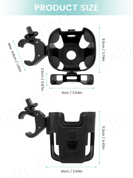 2-in-1%20Large-Size%20Universal%20Stroller%20Cup%20Holder%20with%20Phone%20Holder%20-%20360%C2%B0%20Rotatable%20Adjustable%20Clamp,%20Detachable%20Stand%20-%20Image%202
