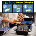 Cosmetic Pouch 3 Pcs Clear Toiletries Bags Carry On Airport Airline Compliant Bag Toiletry Bag Convenient Travel Toiletry Bag Fa. 