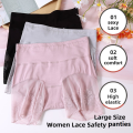 Womens Safety Panties Underwear Short Pants Anti-exposure L XL Black Skin Gray High Waist Traceless Lace.