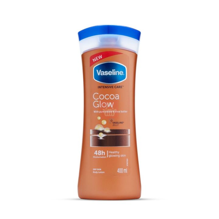 Vaseline%20New%20Intensive%20Care%20Cocoa%20Glow%20Body%20Lotion%20400ml%20%7C%20With%20Pure%20Cocoa%20%20and%20Shea%20Butter%20%7C%20Body%20Moisturizer%20%7C%2048%20hr%20Moisturization%20%7C%20Healthy%20Glowing%20Skin%20-%20Image%202