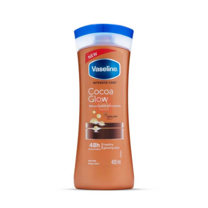 Vaseline%20New%20Intensive%20Care%20Cocoa%20Glow%20Body%20Lotion%20400ml%20%7C%20With%20Pure%20Cocoa%20%20and%20Shea%20Butter%20%7C%20Body%20Moisturizer%20%7C%2048%20hr%20Moisturization%20%7C%20Healthy%20Glowing%20Skin%20-%20Image%202
