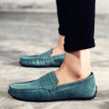 Men Casual Shoes Fashion Suede Leather Men Loafers High Quality Moccasins Slip On Men's Flats Lightweight Driving Shoes 38-47. 