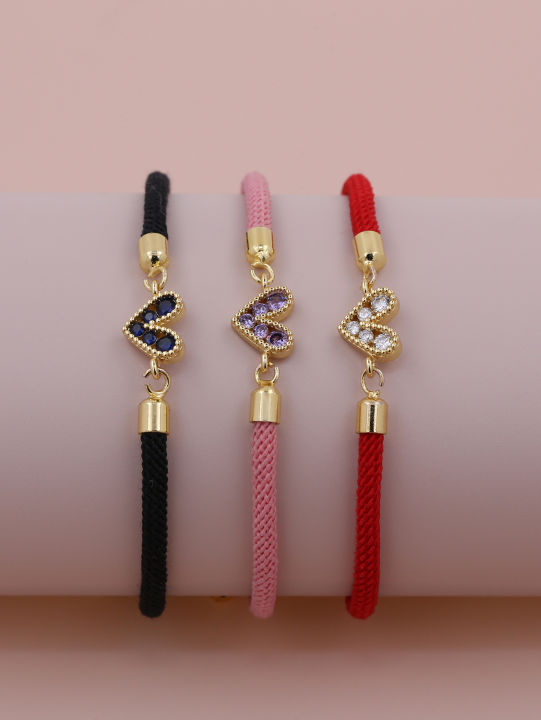 Simple%20and%20Versatile%20Gold-Plated%20Copper%20Multi-Color%20Zircon%20Adjustable%20Red%20Pink%20Black%20Push%20Pull%20Bracelet%20Men%20Women%20Couple%20Jewelry%20-%20Image%203