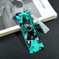 1Pcs Anime Demon Slayer Bookmarks Cartoon Fans Collection, Tassel Bookmarks Bookmarks Fans Reading Marker Book Accessories. 
