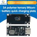 Type-C USB Polymer Ternary Lithium Battery 18650 Quick Charging Module 3A Fast Charging Board-1Pcs. 