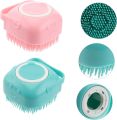Pet Dog Shampoo Brush 2.7oz/80ml Cat Massage Comb Grooming Scrubber Brush for Bathing Short Hair Soft Silicone Rubber Brushes. 